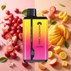 Hayati Pro Ultra 15000 Puffs Cerise Glace Pêche Mangue 2×12ml 2%