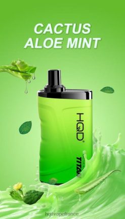 HQD Vape Paris - HQD TITAN 7000 bouffées cactus aloès menthe D26842
