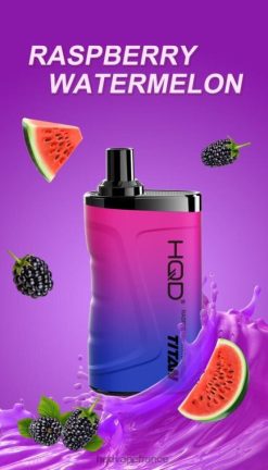 HQD Vape Review - HQD TITAN 7000 bouffées pastèque framboise D268419