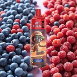 JNR Alien 10000 Puffs Bleu Framboise Cerise - 850mAh, 20ml, Type-C, LED RGB
