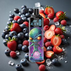JNR Alien 10000 Puffs Glace Noire 850mAh 20ml Type-C LED RGB