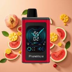 JNR PhoneVape 30000 bouffées Rechargeable Type-C Airflow Réglable Pêche Mangue Pastèque