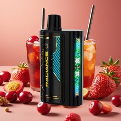 JNR Radiance 31000 Puffs Écran Animé Intelligent, Double Mesh, 28ml, Cerise Cola Pétillante