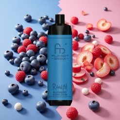 RandM Fumot Shisha 10000 Puffs 18ml 0,5% Nicotine Bubblegum Myrtille