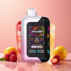 SMOK Spaceman SP40000 40000 Puffs 0% Nicotine Citronade Rose Écran LED 20ml